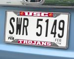 USC Trojans Chromed Metal License Plate Frame