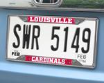 Louisville Cardinals Chromed Metal License Plate Frame