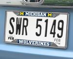 Michigan Wolverines Chromed Metal License Plate Frame