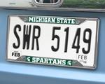 Michigan State Spartans Chromed Metal License Plate Frame