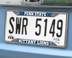 Penn State Nittany Lions Chromed Metal License Plate Frame