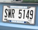 North Carolina Tar Heels Chromed Metal License Plate Frame