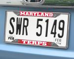 Maryland Terrapins Chromed Metal License Plate Frame