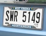 West Virginia Mountaineers Chromed Metal License Plate Frame