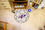 University of Evansville Purple Aces Soccer Ball Rug