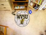West Virginia State University Yellow Jackets Soccer Ball Rug