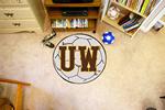 University of Wyoming Cowboys Soccer Ball Rug - UW Logo
