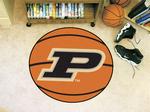 Purdue University Boilermakers Basketball Rug - P Logo