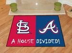 St Louis Cardinals - Atlanta Braves House Divided Rug