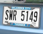 Oklahoma City Thunder Chromed Metal License Plate Frame