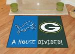 Detroit Lions - Green Bay Packers House Divided Rug