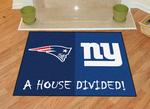 New England Patriots - New York Giants House Divided Rug