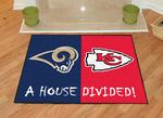 St Louis Rams - Kansas City Chiefs House Divided Rug