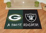 Green Bay Packers - Oakland Raiders House Divided Rug