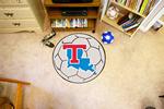 Louisiana Tech University Lady Techsters Soccer Ball Rug