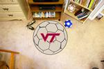 Virginia Tech Hokies Soccer Ball Rug
