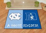 North Carolina Tar Heels - Duke Blue Devils House Divided Rug