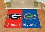 Georgia Bulldogs - Florida Gators House Divided Rug