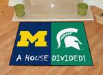 Michigan Wolverines - Michigan State Spartans House Divided Rug