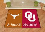 Texas Longhorns - Oklahoma Sooners House Divided Rug