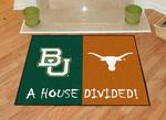 Baylor Bears - Texas Longhorns House Divided Rug