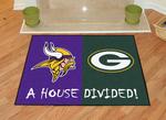Minnesota Vikings - Green Bay Packers House Divided Rug