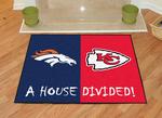 Denver Broncos - Kansas City Chiefs House Divided Rug