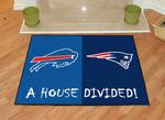 New England Patriots - Buffalo Bills House Divided Rug