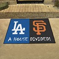 Los Angeles Dodgers - San Francisco Giants House Divided Rug