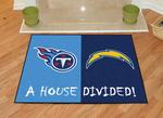 Tennessee Titans - San Diego Chargers House Divided Rug