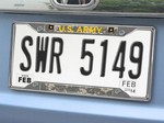 United States Army Chromed Metal License Plate Frame