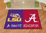 Alabama Crimson Tide - LSU Tigers House Divided Rug
