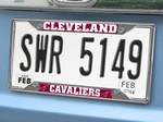 Cleveland Cavaliers Chromed Metal License Plate Frame