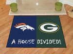 Denver Broncos - Green Bay Packers House Divided Rug
