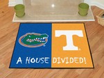 Florida Gators - Tennessee Volunteers House Divided Rug