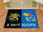 Wichita State Shockers - Kansas Jayhawks House Divided Rug