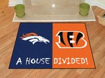 Denver Broncos - Cincinnati Bengals House Divided Rug