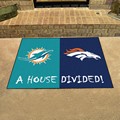 Miami Dolphins - Denver Broncos House Divided Rug