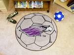 University of Wisconsin-Whitewater Warhawks Soccer Ball Rug