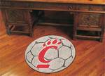 University of Cincinnati Bearcats Soccer Ball Rug