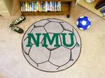 Northern Michigan University Wildcats Soccer Ball Rug