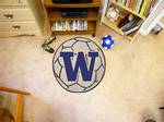 University of Washington Huskies Soccer Ball Rug