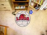 Lamar University Cardinals Soccer Ball Rug