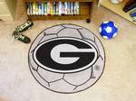 University of Georgia Bulldogs Soccer Ball Rug - G Logo
