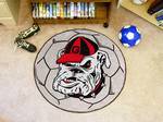 University of Georgia Bulldogs Soccer Ball Rug - Uga
