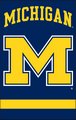 University of Michigan 'M' 44" x 28" Applique Banner Flag