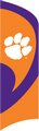 Clemson Tall Team Flag with pole