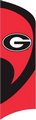 University of Georgia Tall Team Flag with pole