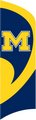 University of Michigan Tall Team Flag with pole
