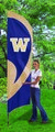 Washington State Tall Team Flag with pole